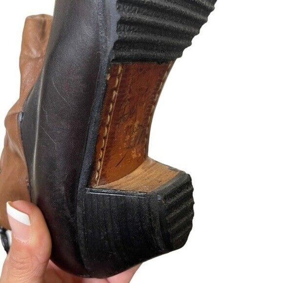 Vintage ADRIANO FOSI Italy Leather Boots Slouchy Patchwork Women’s Size 6 - Picture 12 of 12